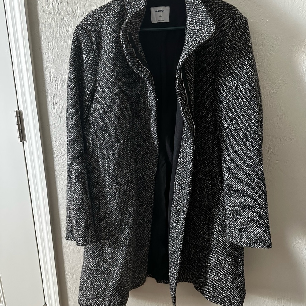 Women's Black and Gray Coat